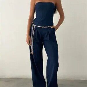 NWT Kyaria Jumpsuit in Indigo, Motel Rocks XXS